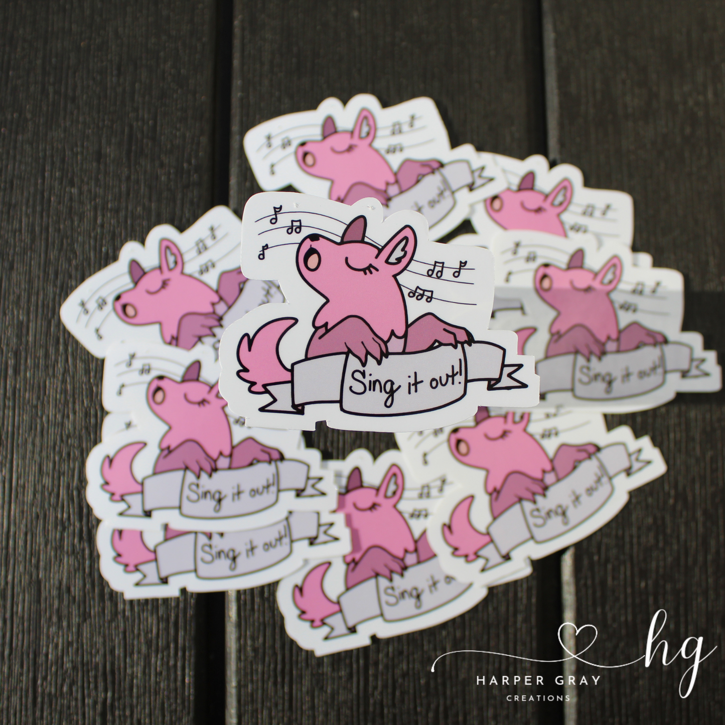 Singing Doggo 3" sticker