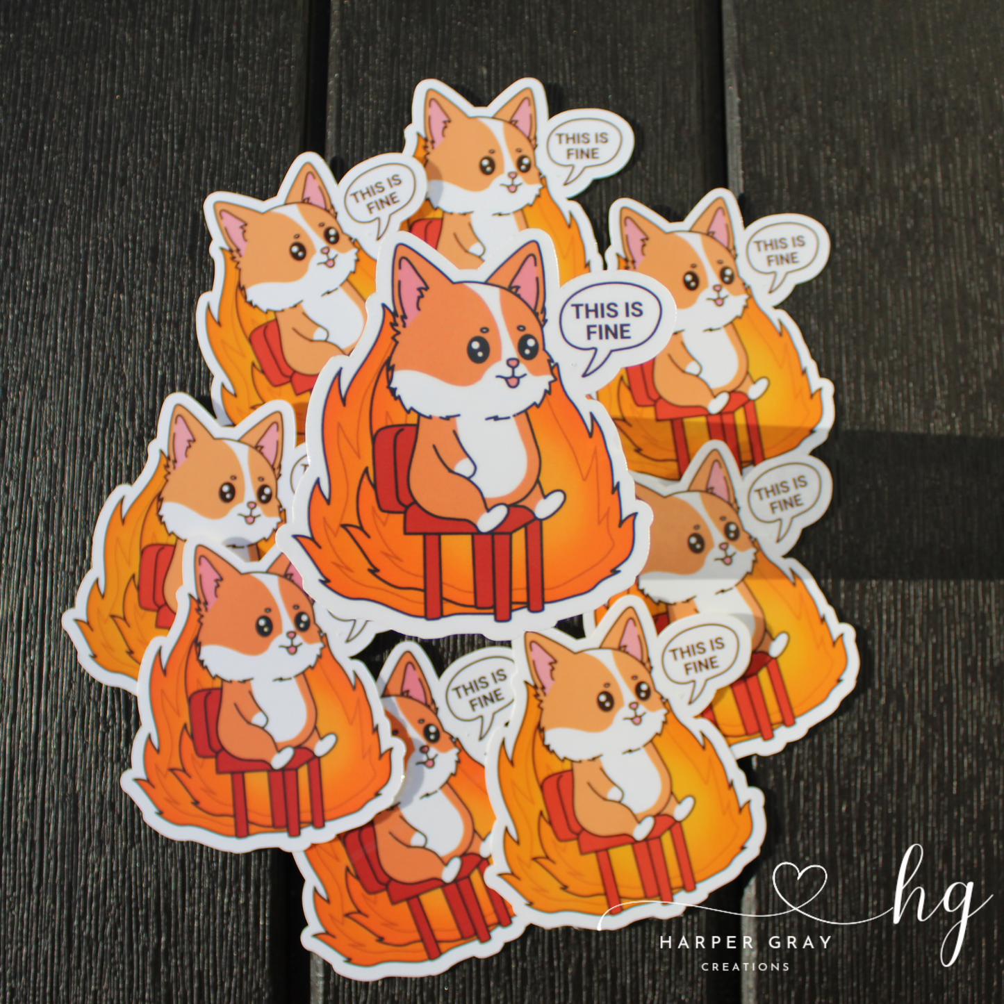 It's Fine 3" sticker