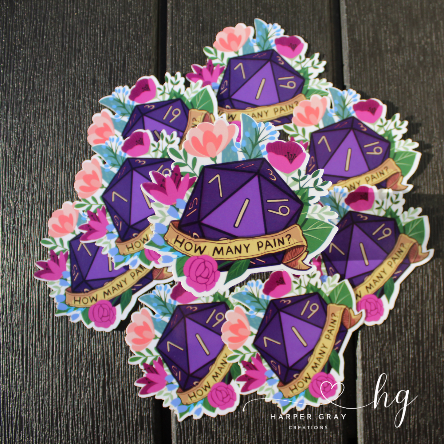 How Many Pain? DnD inspired 3" sticker