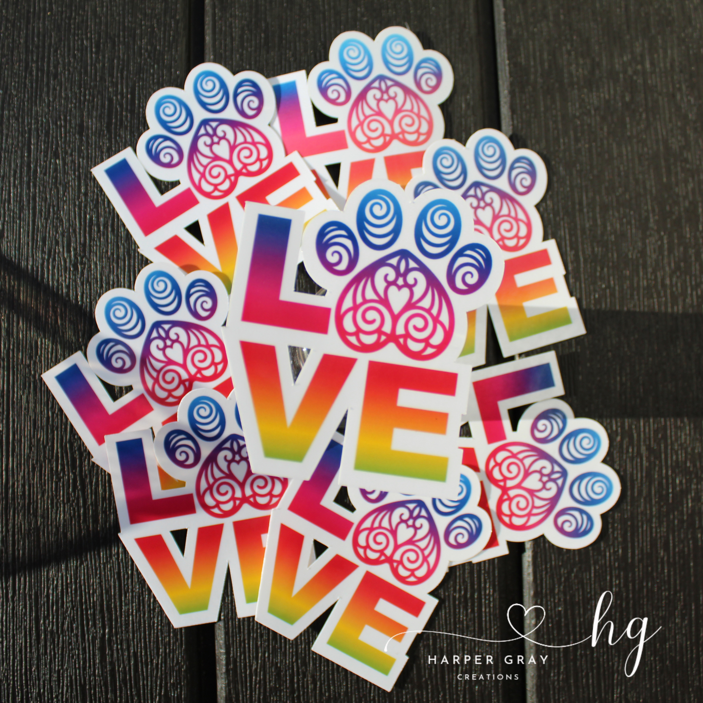 Love Paw 3" sticker
