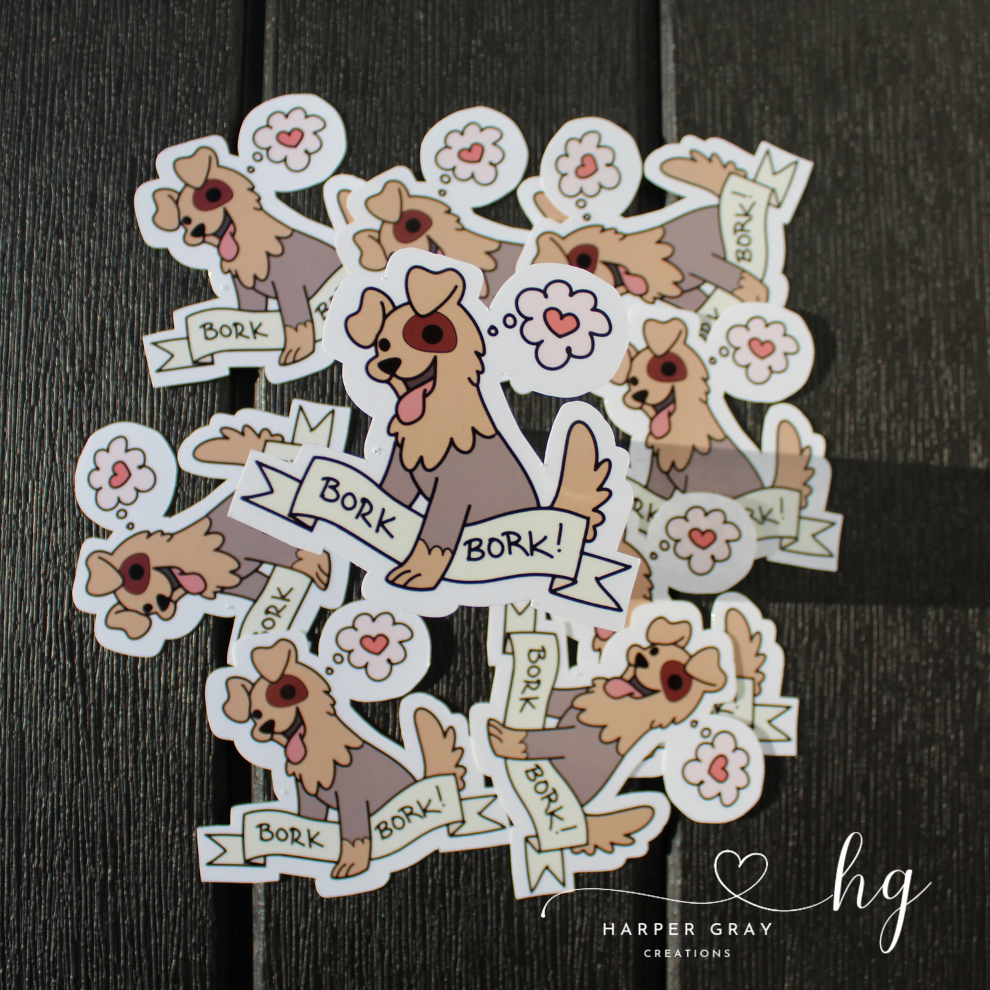 Love Dog 3" sticker