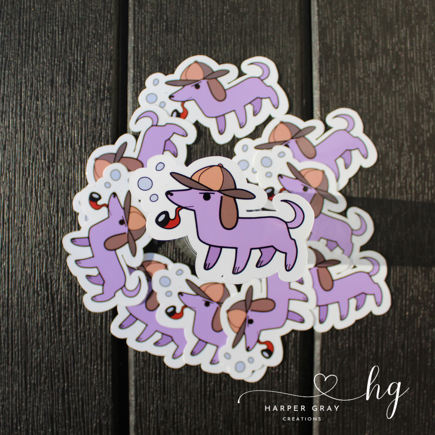 Sherlock Daschund 3" sticker