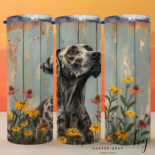 Great Dane Floral & Wood 20oz Tumbler