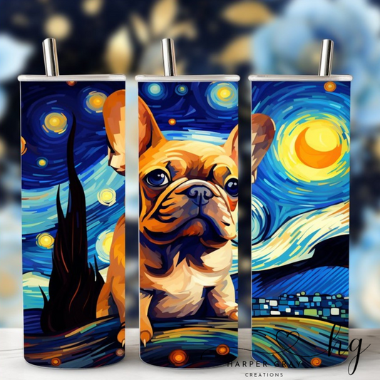 Artistic French Bulldog 20oz Tumbler