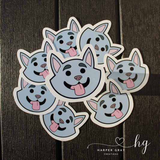 Happy Doggo 3" sticker